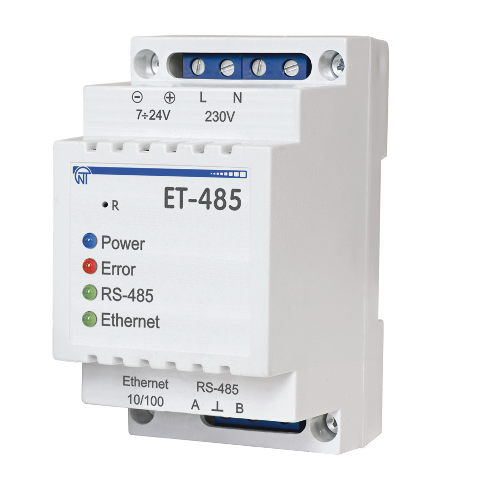 Преобразователь интерфейсов ЕТ-485 (Точка доступа к NT-Monitoring (Ethernet) Преобразователь интерфейсов ЕТ-485 (Точка доступа к NT-Monitoring (Ethernet)